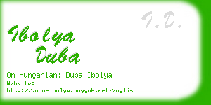 ibolya duba business card